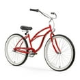 thumbnail image 6 of Firmstrong Urban Lady 3 Gear Speed Women's 26 Inch Wheel Beach Cruiser Bike, Red, 6 of 6
