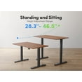 thumbnail image 6 of FEZIBO Electric Standing Desk, Height Adjustable Stand up Desk, 55 x 24 Inches Sit Stand Home Office Desk, Computer Desk, Black Walnut, 6 of 18