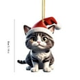 thumbnail image 2 of Cute Cats Christmas Hat Ornament, Acrylic Car Tree Decoration with Long-Lasting Color, Double-Sided Design, Festive Gift for Family Friends Holiday Cheer, 2 of 2