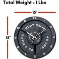 thumbnail image 3 of Body-Solid Weight Plate Art Wall Clock Battery Operated - 15" Silent Non-Ticking Vintage Wall Clock Decor for Home, Office, Living Room, Gym & Kitchen Decoration, 3 of 4