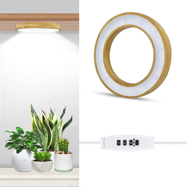 72 luces LED de cultivo para plantas de interior de espectro completo, luz para plantas con temporizador de encendido y apagado automático, lámparas de techo pequeñas para cultivo, 3 modos de