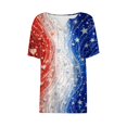 thumbnail image 6 of MEICHEN Women's Tops Summer Printed Patriotic Top Short Sleeves Blouse Tops 250th Anniversary Short Sleeve T Shirt V Neck Graphic Tee, 6 of 6