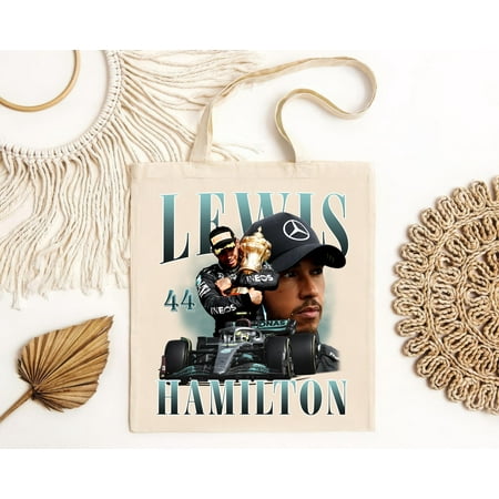 vintage Limited Lewis Hamilton T-Bag  Formula One Racing Fan Bag  F1 Racing Fan   British Driver   Motorsport Gift  Tote Bag-TH4466