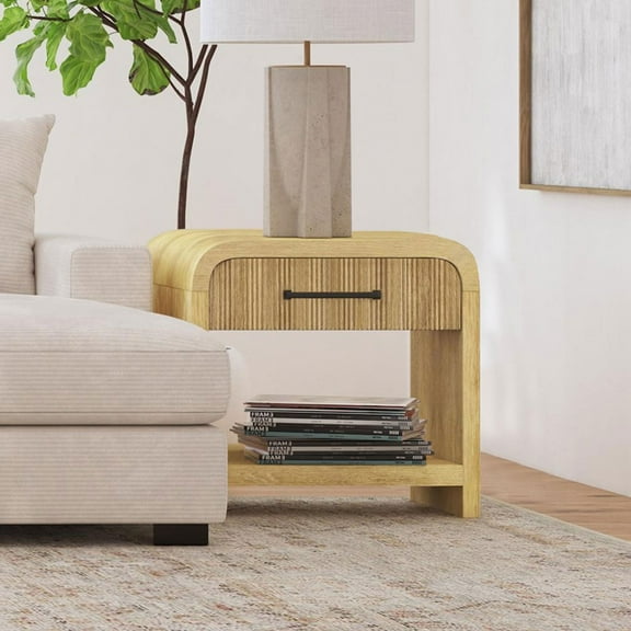 Society Den Woodridge End Table with USB