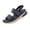 Blue, variant on DIVVce Platform Ankle Strap Sandals For Women Matte Faux Leather Rhinestone Embellished Dual Hook Loop Straps Open Toe Curved Mid Wedge Slip On Sandal Footwear
