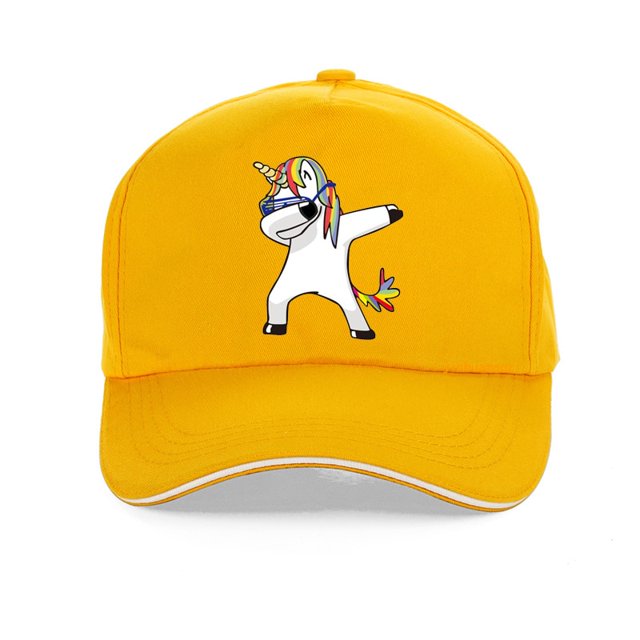 Harajuku divertida gorra de unicornio Unisex de impresión de dibujos animados gorras de béisbol de unicornio de alta calidad 100% algodón ajustable snapback sombrero hueso Fivean unisex