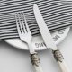 thumbnail image 4 of Juego de cubiertos de 4 piezas casa de campo shabby chic diseño en relieve decorativo marfil acero inoxidable Zhivalor WXOTTO-CWY-0350, 4 of 5