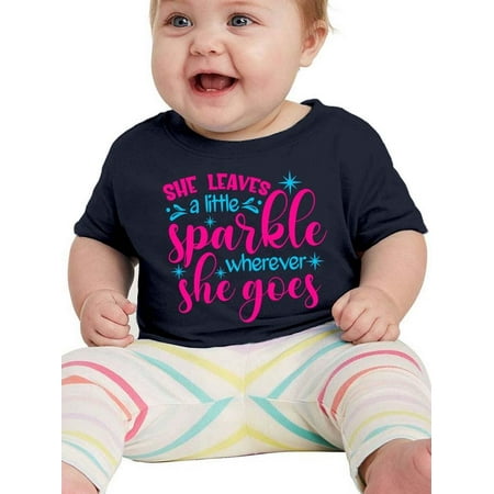 

She Leaves Sparkle Where She Go T-Shirt Infant -Smartprints Designs 6 Months
