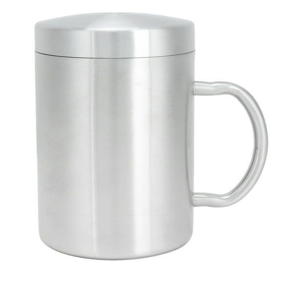 Reusable Thermal Camping Cup, Stainless Steel Double Wall Mug with Comfortable Handle, Lightweight and Durable for Outdoor Adventures