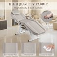 thumbnail image 4 of Facial Tattoo Chair, Esthetician Lash Bed Multi-use Tattoo Massage Table for Artist with Hydraulic Stool, 3-Section Beauty Barber Spa Salon Equipment w/Removable Armrests & Headrest,Grey, 4 of 7
