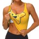 thumbnail image 3 of Balery Happy Cartoon Star Sujetadores deportivos con espalda cruzada para mujer, acolchados, sin costuras, de alto impacto, ideales para yoga, gimnasio, entrenamiento y fitness.-Large, 3 of 8