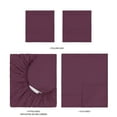 thumbnail image 6 of Mainstays Super Soft Brushed Microfiber Bed Sheet Set, Purple Eggplant, Queen, 4 Piece, 6 of 13