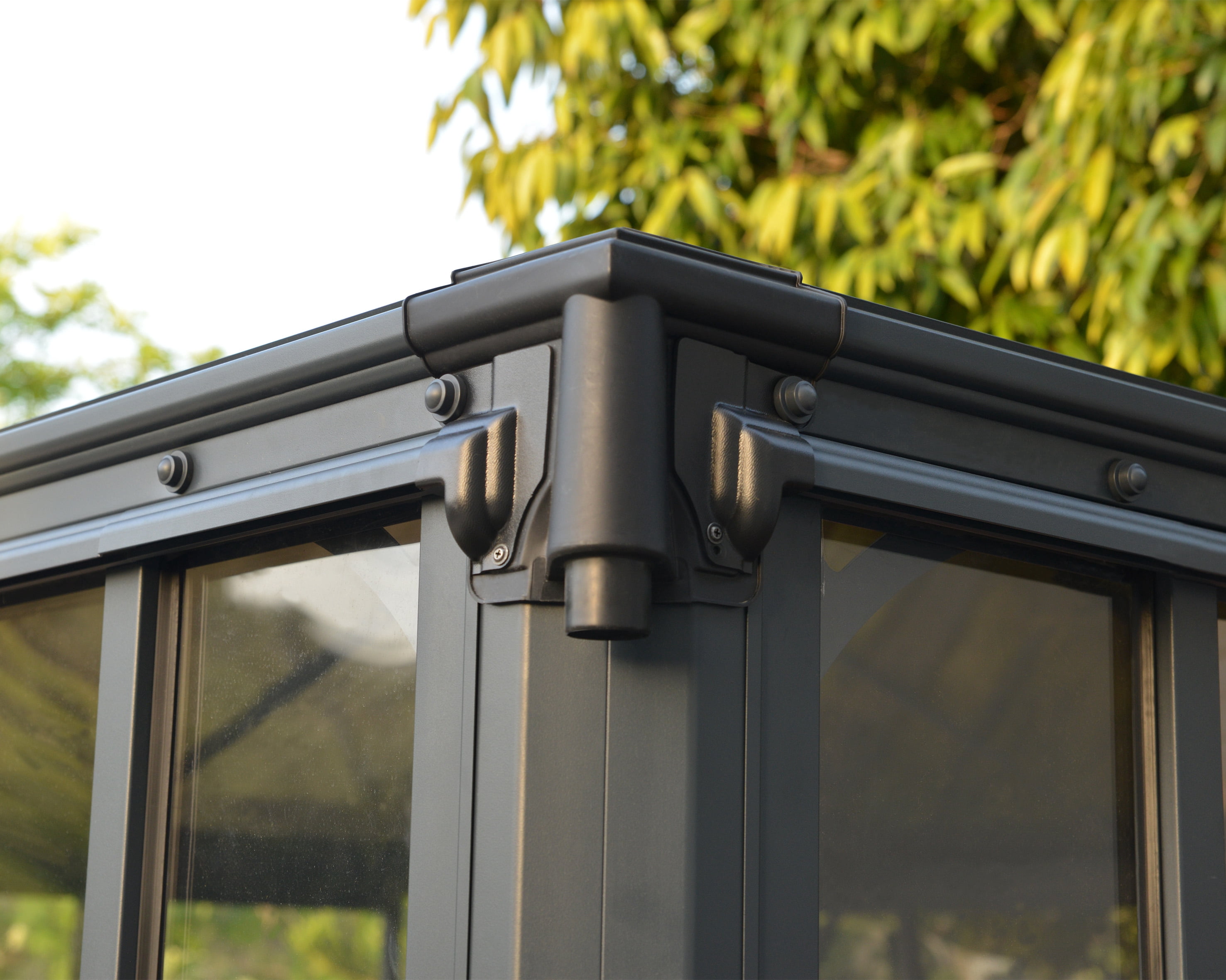 Palram - Canopia Ledro 10' x 14' Enclosed Gazebo - Gray/Clear