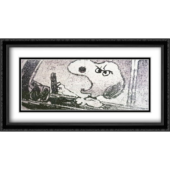 Rage Rover 2x Matted 40x28 Large Black Ornate Framed Art Print by Tom Everhart