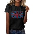 thumbnail image 1 of Camisetas de Verano de Manga Corta de las Mujeres Nuevo Suéter de Cuello de Tripulación, Top de Fiesta Impreso Casual para la Primavera, 1 of 4