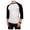 Black/White, variant on Men's Plain Baseball Athletic 3/4 Sleeve Cotton Tee Shirts