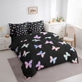 thumbnail image 3 of Homewish Gradient Colorful Butterfly 7-Piece Twin Bedding Sets,Cartoon Animal Bedding Comforter Set,Rainbow Ombre Sheet Sets For Girl,Luxury Bedroom Decor Reversible, 3 of 8