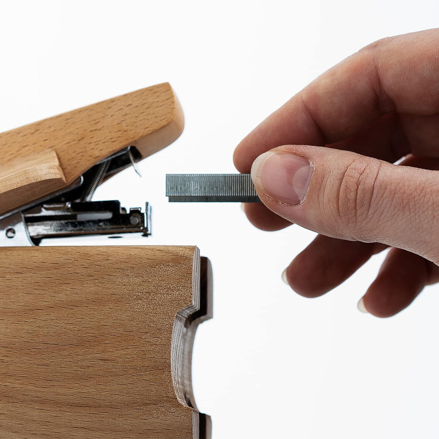 Suck UK Elephant Stapler | Elephant Gifts for Animal Lovers | Wooden Elephant Desk Accessories | Office Supplies for Unforgettable Desk Decor | Office Desk Staplers | Elephant Decor | Small