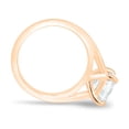 thumbnail image 4 of 2.00Ct Princess Cut Lab-grown diamond Engagement Ring, Flat Band Cathedral Set, 10K Rose Gold, 4 of 7