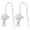 White, variant on Stylish Set of 2 Curtain Tie Backs Floral Pearls Detailing Window Drapery Holdbacks Ties Without Tool Mounting