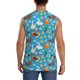 thumbnail image 4 of Fotbe Rooster And Chickens Men's Camiseta sin Mangas Estampada para Hombres, Playera Casual para Gimnasio, Entrenamiento, Playa-Large, 4 of 7