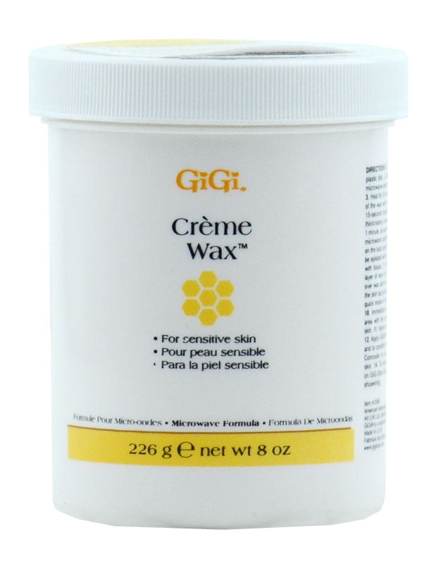GiGi Creme Wax Microwave Formula 8 oz Pack of 2 with Sleek Comb