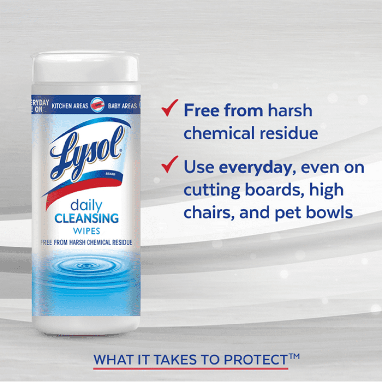 Lysol Daily Cleansing Wipes 80ct No Harsh Chemicals