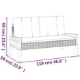 thumbnail image 4 of vidaXL 4 Piece Garden Lounge Set with Cushions Poly Rattan&Solid Wood, 4 of 5