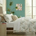 thumbnail image 3 of 100% Cotton Comforter – 3 Piece Botanical Printed Bed Comforter Set with Pillowcases, Soft Lightweight All Season Bedding Set, Cottagecore Aesthetic Natural Floral Bedding, 3 of 7