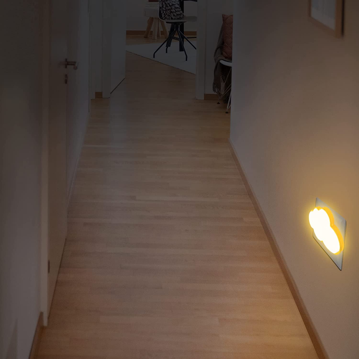 Cloud Night Light Electrical Plug [Set of 2] Nomadic Children's Night Light with Twilight Sensor, Small LED Sconce for Baby Room, Hallway Wall Lamp, Staircase Lighting