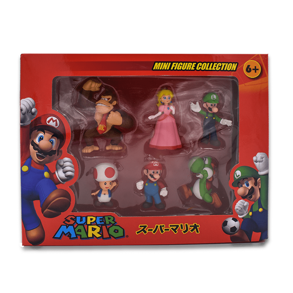 Chiue 6pcs/Set Super Mario All Star Collection Anime Action Figure Doll