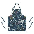 thumbnail image 2 of Pioneer Flower Floral Print Pattern Apron-Garden Aprons for Women with Pockets-Cotton Linen Waterproof Kitchen Cooking Gardening Aprons Adjustable for Kitchen,Cooking,BBQ and Salon 33x27 Inch, 2 of 7