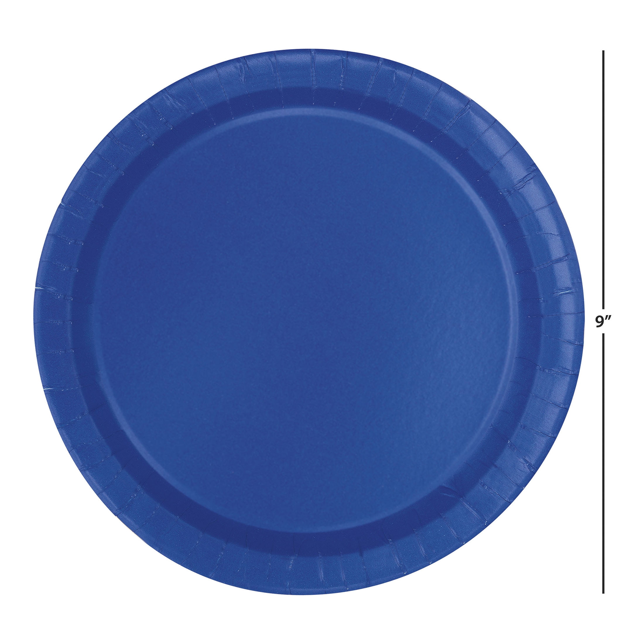 (2 pack) Disposable Paper Plates, 9", Electric Blue, 20 Count, by Way To Celebrate