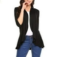 thumbnail image 2 of Summer Cardigans For Women Lightweight Cardigan Top Polyester Wear Daily Woman Black L, 2 of 5