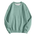 thumbnail image 3 of Gerichy Long Sleeve Tops for Women Solid Sweatshirt Pullover for Women, Long Sleeves Color Tunic Tops Crewneck Hoodless Tunic Tops Casual Sweatshirt, 3 of 4