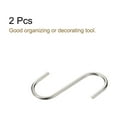 thumbnail image 3 of S Hanging Hooks, 5inch(120mm) Extra Long Steel Hanger, Matt Silver, 2Pack, 3 of 6