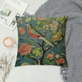 thumbnail image 2 of Nawypu Green Chinoiserie Pillow Cover Vintage Bird Flower Throw Pillow Covers Farmhouse Floral Decorative Pillowcase Outdoor Square Cushion Cover for Couch Sofa Bedroom Decor, 2 of 5