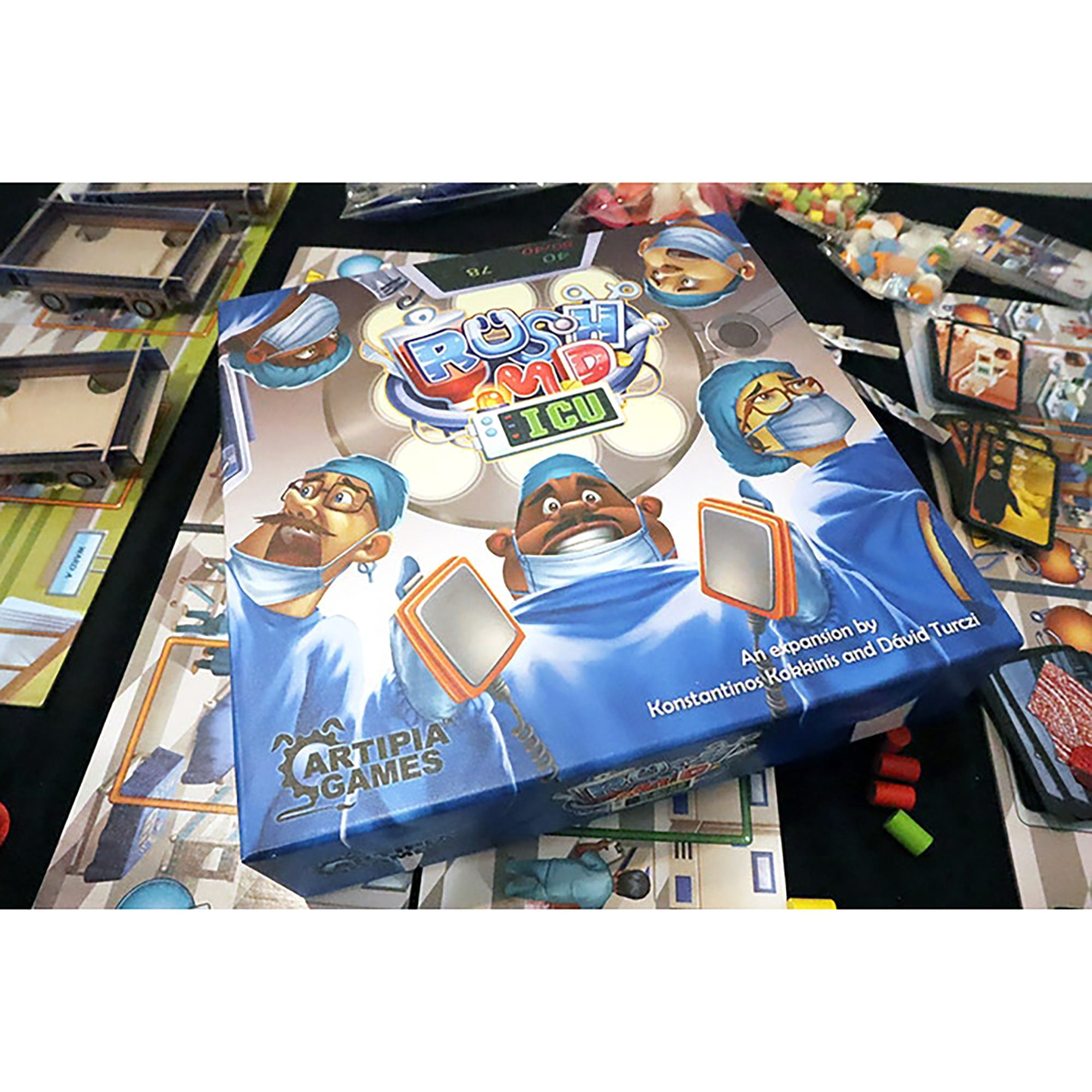 Rush M.D.: ICU Expansion - Artipia Games Cooperative Board Game, Worker Placement, Strategy, Ages 14+, 1-4 Players, 30-45 Mins