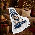 thumbnail image 3 of Shih Tzu Dad'S Daily Life Humorous Portrait Navy, Playful Pet Portrait Pattern, Warm Flannel Blanket for Living Room and Bedroom, Dog Lovers Father's Day Gift, Pet Lover Home Decor, 3 of 9