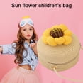 thumbnail image 5 of Bolso de hombro redondo de paja de girasol para niños, de verano para niñas, de mensajero, 5 of 5