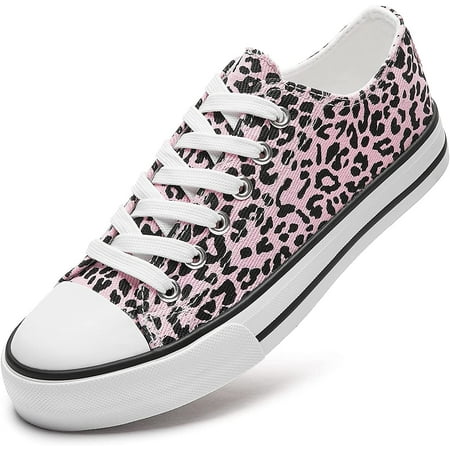 

ZGR Women’s Canvas Low Top Sneaker Lace-up Classic Casual Shoes Black and White