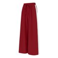 thumbnail image 6 of Women's Pants Drawstring Striped Straight Leg Elastic High Waist Jogger Pants with Pockets Lightweight Casual Trendy Relaxed Fit Slacks, 6 of 7