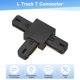 thumbnail image 2 of Conector T de riel L Uxcell, circuito único J tipo 2-cable-1 riel 110-220V para sistema de iluminación de riel [Negro], 2 of 6