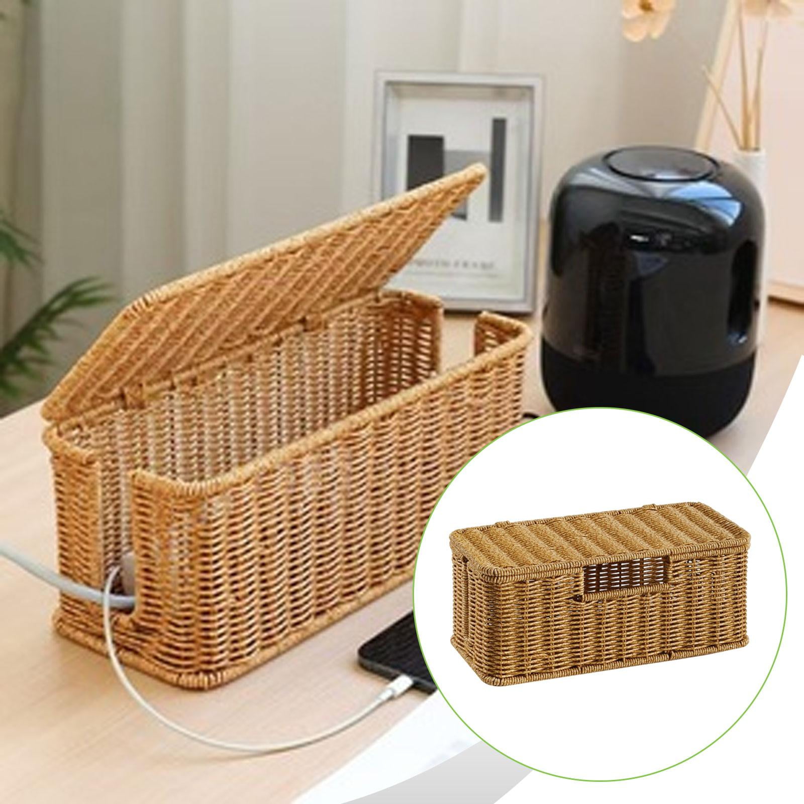 Fiocias Cables Management Box Organization Desk Container Wire Storage Cables Organizer