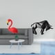 thumbnail image 2 of Adorno de jardín con forma de flamenco y toro, ideal para la entrada, la mesa, el escritorio, la estantería o la oficina. Diseño moderno de resina., 2 of 8