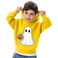 thumbnail image 4 of SERTG Kids Halloween Hoodie Sweatshirt with Cute Printed Fashion Soft Comfortable Long Sleeved Top for Children 2-7 Years(Yellow,6 Years), 4 of 5