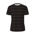 thumbnail image 5 of Wukai Red Poker Print Men's Short-Sleeved Mesh T-Shirt,Quick-Dry Short Sleeve Workout T-Shirt-, 5 of 8