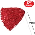 thumbnail image 4 of Beistle School Spirit Cheerleading Pom Pom Shakers - 12" - Red - Pack of 144, 4 of 6