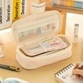 thumbnail image 4 of RNKR Large Capacity Pencil Case, 2 Compartment Pouch Pen Bag for Adults Teen College, Zipper Pouch Office Supplies Stationery, Pink, 4 of 9