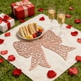 thumbnail image 4 of Valentines Day Bow PVC Table Mat Round, Waterproof and Heat-Resistant Placemat for Western Style Table Setting, Scald Protection, Easy Clean Dining Mat for Home and Party Decoration, 4 of 6
